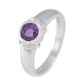 Meera Feminine Purple Solitaire Ring